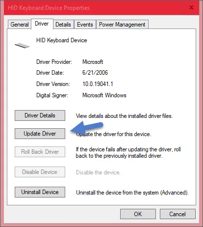 Thực hiện Update Driver để khắc phục xung đột hoặc lỗi thời