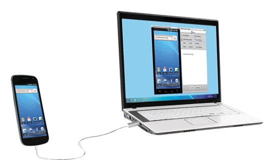 Kết nối điện thoại OPPO với máy tính qua cổng USB để truyền dữ liệu và sạc pin