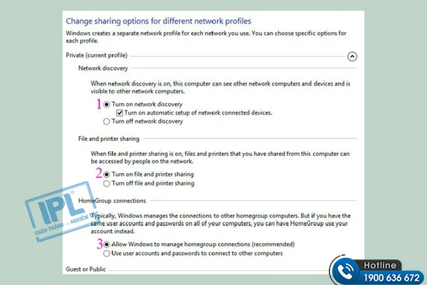 Tùy chỉnh cài đặt chia sẻ nâng cao (Advanced Sharing Settings) trong Windows 10