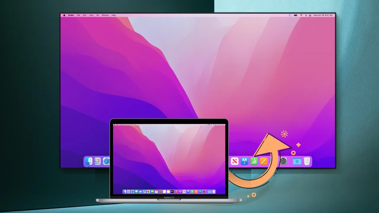 Sau khi hoàn tất kết nối, màn hình máy tính được phản chiếu đầy đủ lên màn hình tivi lớn