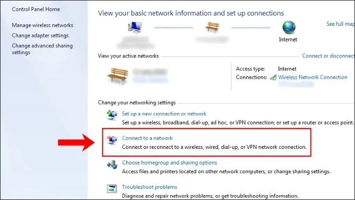 Quản lý các kết nối mạng và thiết lập điểm truy cập WiFi thông qua Control Panel Windows