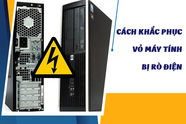 chuyên gia kiểm tra hiện tượng vỏ máy tính bị rò điện bằng đồng hồ vạn năng