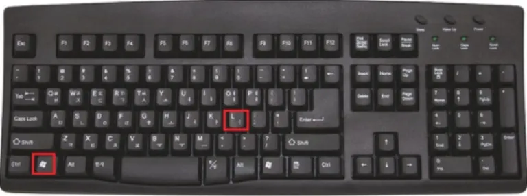 Sử dụng tổ hợp phím Windows và L để thực hiện cách khóa máy tính win 7 tức thì