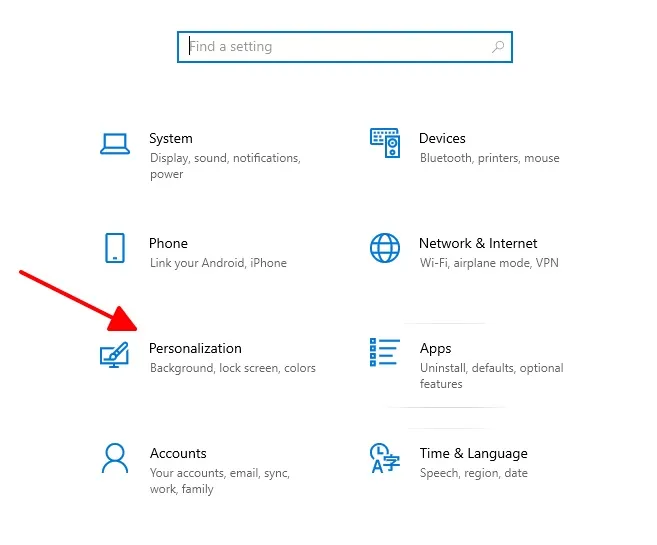 Cài đặt Personalization trong Windows để thiết lập Khóa máy tính tự động