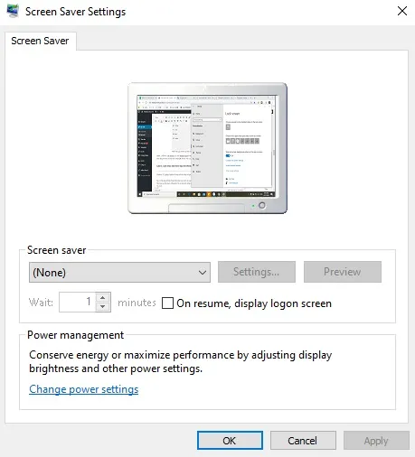 Thiết lập tùy chọn On resume, display logon screen để kích hoạt tính năng khóa màn hình tự động