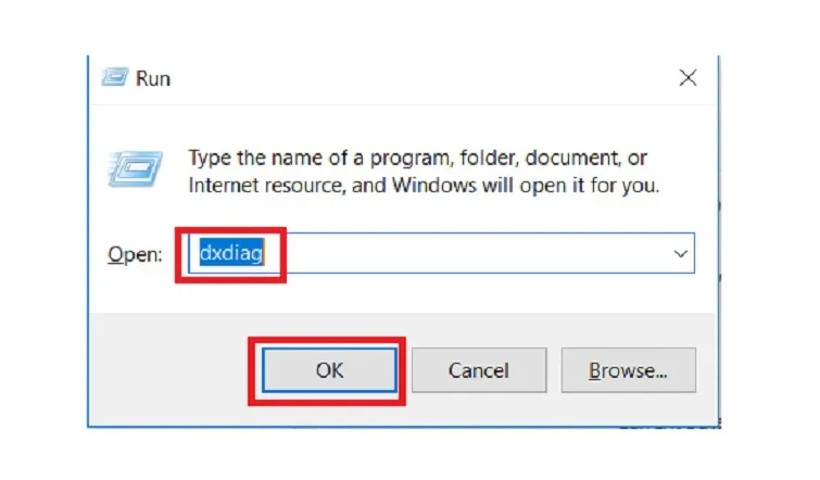 màn hình hiển thị hộp thoại DirectX Diagnostic Tool để kiểm tra thông số và tên model laptop Dell