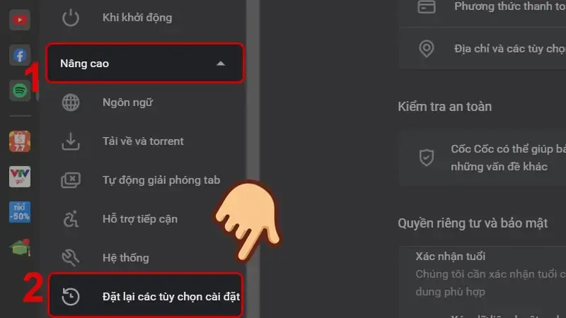 Kiểm tra các tùy chọn khôi phục hệ thống Windows System Restore để tìm cách lấy lại cốc cốc trên máy tính khi gặp lỗi.