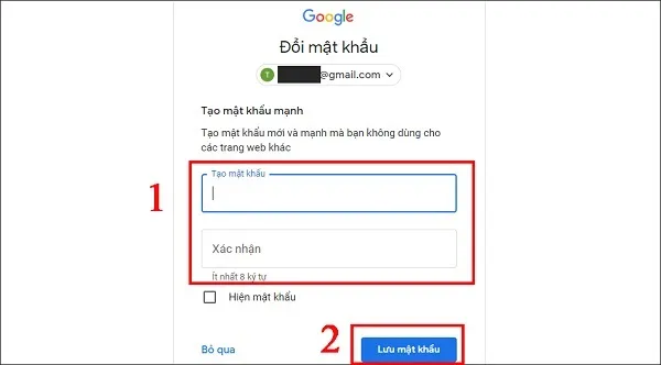 Thiết Lập Mật Khẩu Gmail Mới và An Toàn