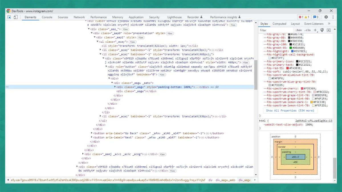 Bước 3: Cách lưu ảnh trên Instagram về máy tínhbằng phím F12