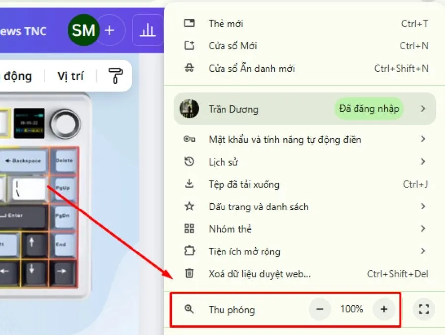 Cài đặt Zoom trình duyệt giúp tùy chỉnh tỷ lệ phóng to cố định cho toàn bộ trang web, tối ưu trải nghiệm đọc