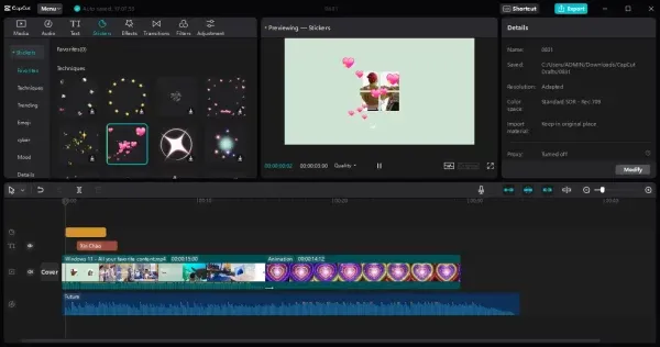 Sử dụng Stickers động để làm cho video thêm sinh động và hài hước