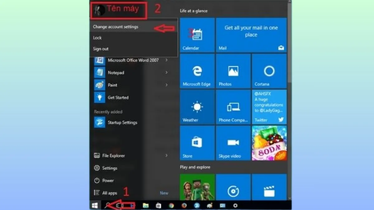 Thiết lập tài khoản người dùng và cấu hình bảo mật trên máy tính laptop