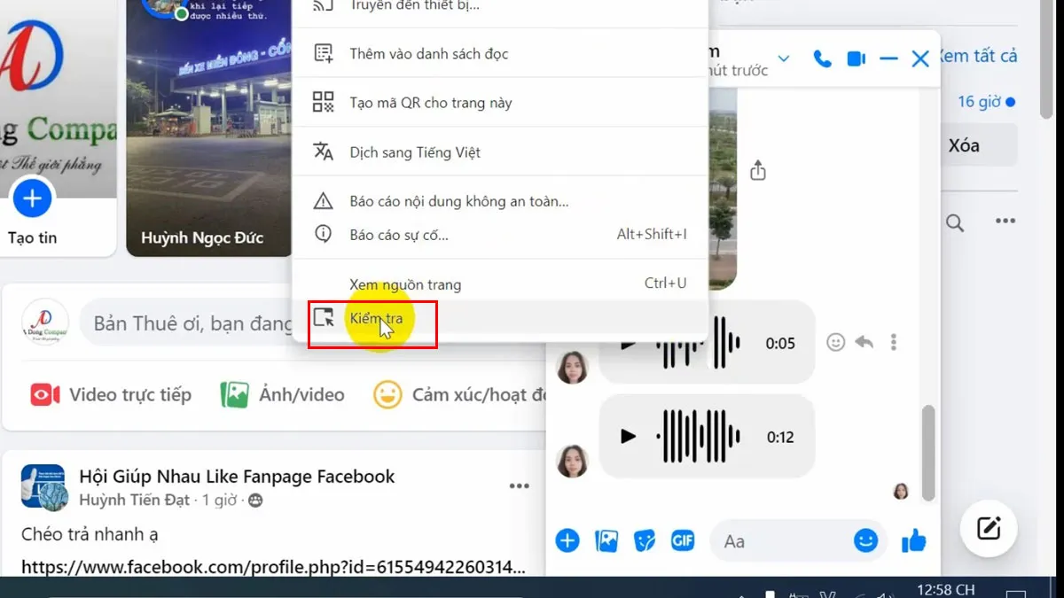Cách tải file ghi âm trên Messenger về máy tính bước 3