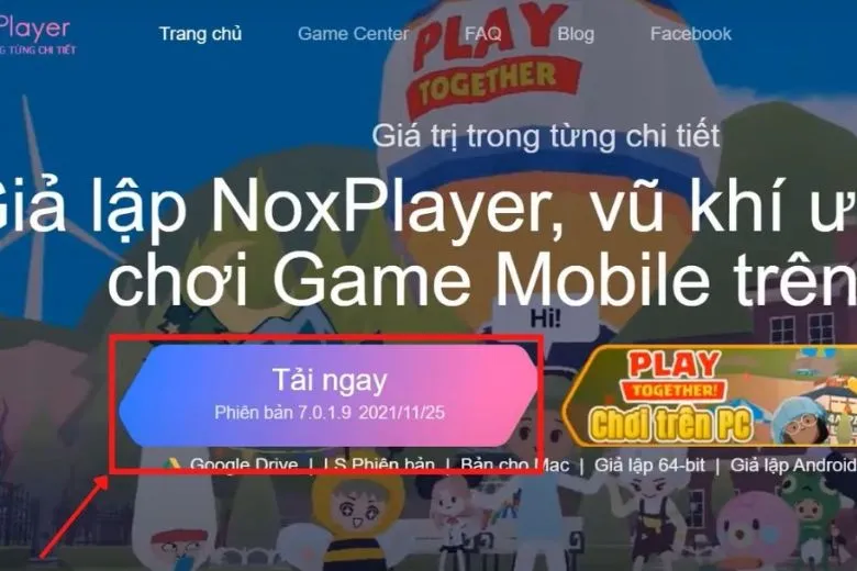 Cách tải Free Fire trên máy tính với Nox Player bước 1
