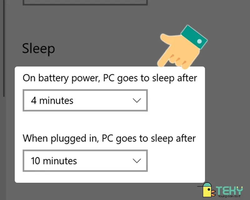 Thiết lập mặc định thời gian kích hoạt chế độ Sleep trên máy tính Windows 10