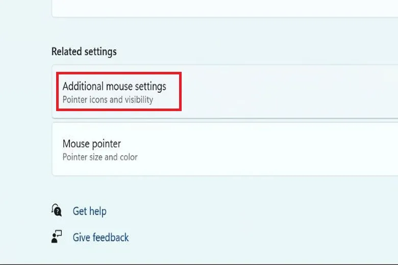 Tùy chọn Mouse pointer and touch trong cài đặt Accessibility để bắt đầu quá trình cách đổi chuột máy tính.