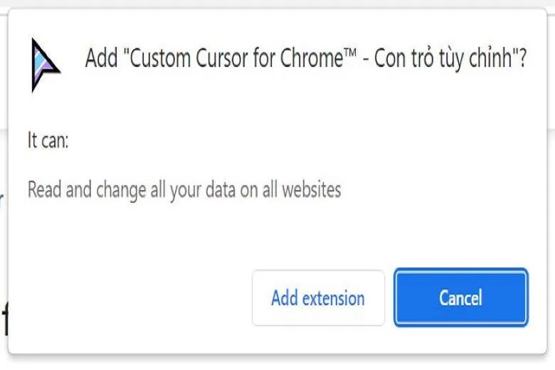 Thêm tiện ích Custom Cursor vào trình duyệt Chrome, một bước quan trọng trong cách đổi chuột máy tính cho các tab trình duyệt.