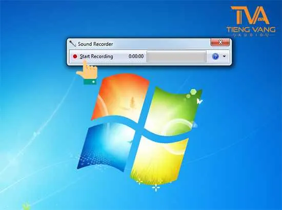 Giao diện Sound Recorder trên Windows 7