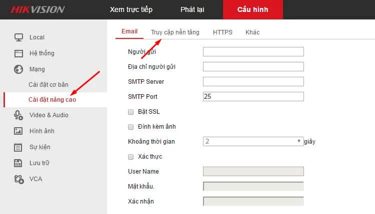 Kích hoạt dịch vụ Truy cập nền tảng Hik-Connect P2P trên đầu ghi hình để xem từ xa