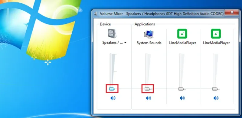 Kiểm tra mức âm lượng hệ thống và cài đặt đầu ra âm thanh