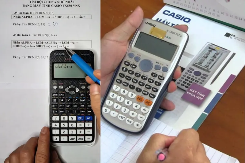 Cách tìm bội chung nhỏ nhất trên máy tính Casio (1)
