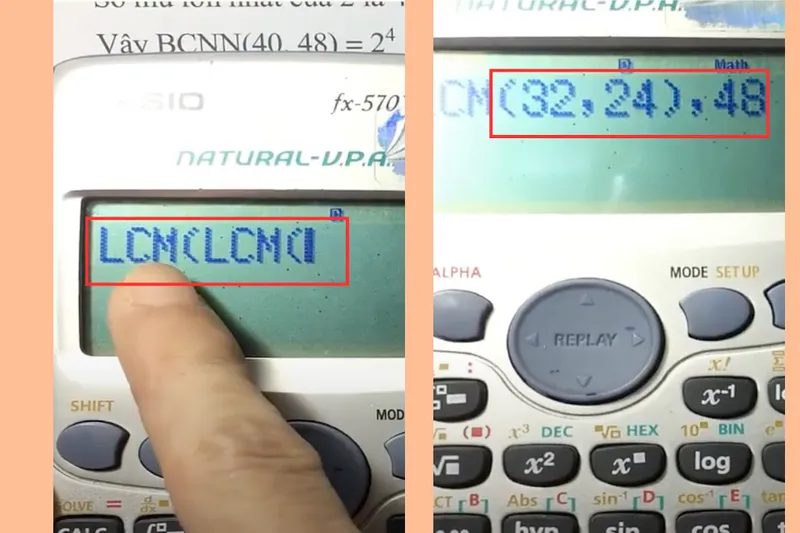 Cách tìm bội chung nhỏ nhất trên máy tính Casio (7)