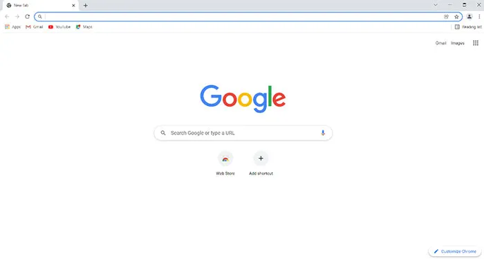 Màn hình thiết lập tùy chỉnh cuối cùng của Google Chrome sau khi hoàn tất cách cài đặt Google Chrome trên máy tính.