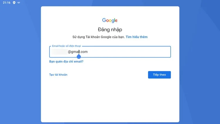 Đăng nhập tài khoản Gmail/Google để đồng bộ hóa và tải ứng dụng từ Google Play khi áp dụng cách sử dụng messenger trên máy tính bằng giả lập.