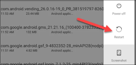 Khởi động lại máy tính bảng Fire sau khi hoàn tất các bước cài đặt Google Play Services và Play Store.