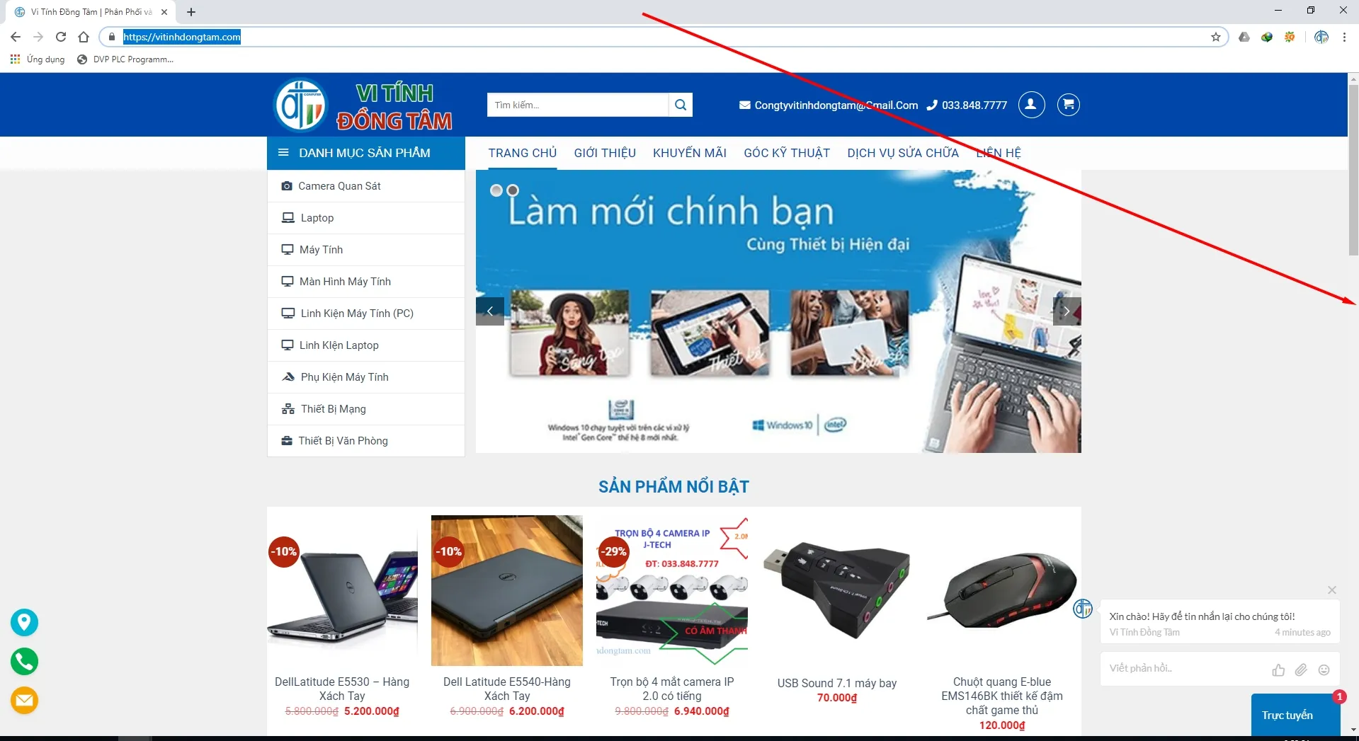Căn chỉnh cửa sổ bằng thao tác kéo chuột