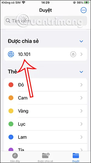 Máy chủ kết nối với iPhone