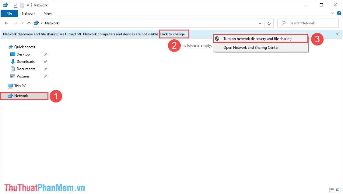 Bật Tính Năng Network Discovery Và File Sharing Trên Windows Để Nhận Dữ Liệu