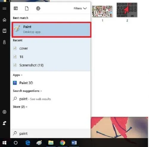 Dán ảnh chụp từ Clipboard vào phần mềm Paint để chỉnh sửa ảnh chụp màn hình máy tính cho Win 7