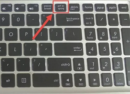 Biểu tượng phím Print Screen (PrtScn) trên bàn phím máy tính để chụp ảnh