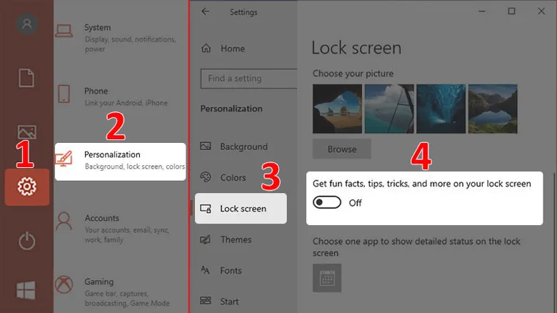 Vô hiệu hóa quảng cáo trên màn hình khóa Windows 10 giúp giảm tải tài nguyên hệ thống