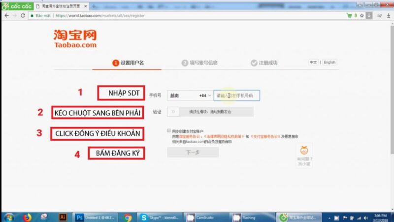 Cách Đăng Ký Taobao Trên Máy Tính Chi Tiết Cho Người Mới Bắt Đầu
