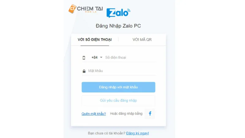 Quy trình đăng nhập Zalo trên máy tính bằng số điện thoại và mật khẩu an toàn