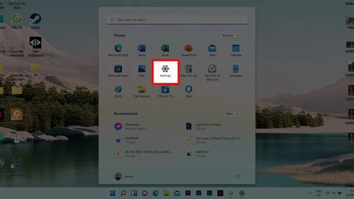 Để xuất hiện mục Settings, bạn nhấn đồng thời phím Windows + i ở bàn phím trên Windows 11