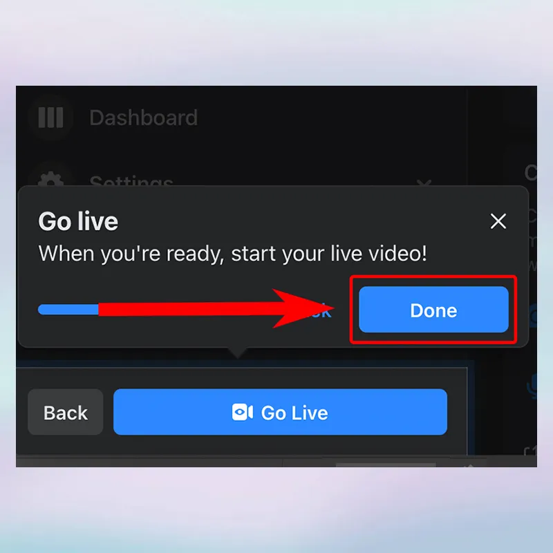 Hoàn tất bước cấu hình ban đầu trên giao diện Live Producer