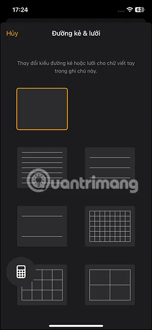Tùy chỉnh đường kẻ và lưới cho giao diện ghi chú toán học để tối ưu trải nghiệm viết trên máy tính