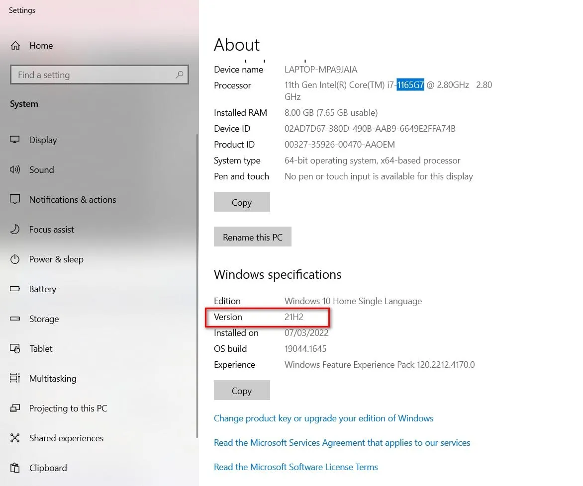 Thông tin Version Windows đang cập nhật, yếu tố cần xem xét khi đánh giá máy tính mạnh hay yếu