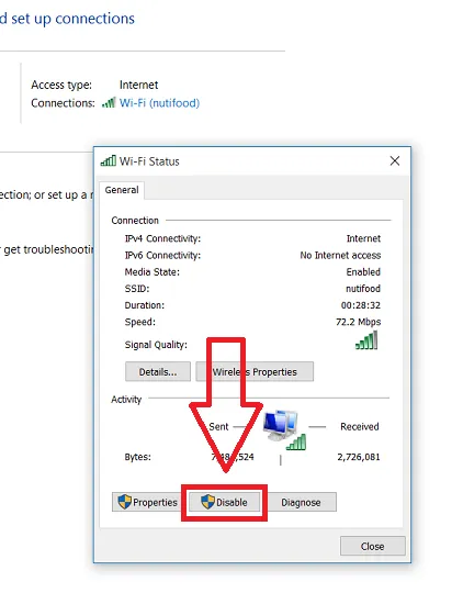 Vô hiệu hóa bộ điều hợp mạng (Disable Adapter) để ngắt kết nối hoàn toàn