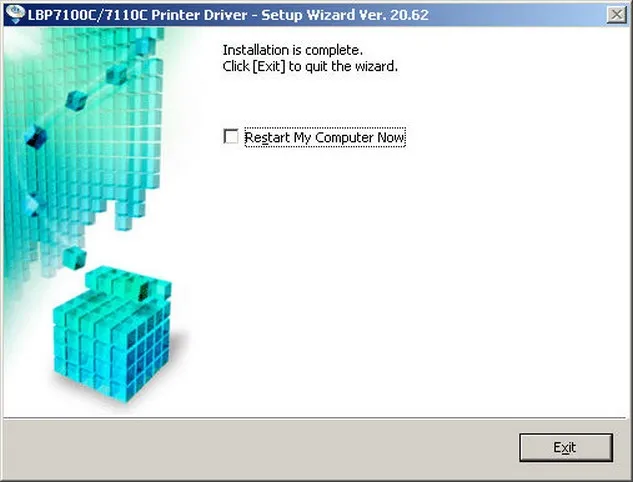 Tiến trình cài đặt driver Canon LBP2900 đang diễn ra, yêu cầu người dùng kết nối cáp USB và bật nguồn máy in