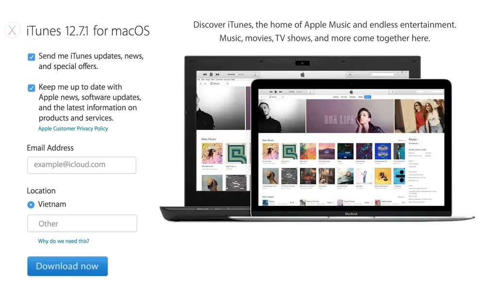 Giao diện iTunes Store và ứng dụng chính thức của Apple