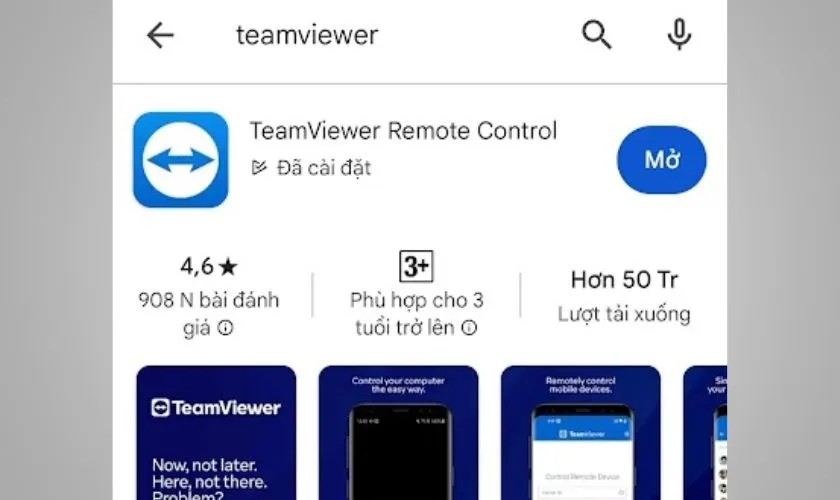 Cách cài đặt ứng dụng TeamViewer cho điện thoại Android