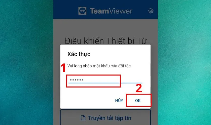 Nhập Password của máy tính vào điện thoại