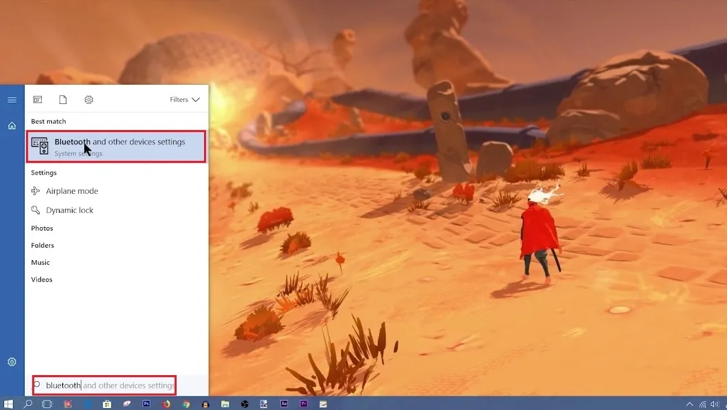 Giao diện cài đặt Bluetooth and other devices trên Windows 10