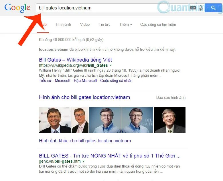 Mô tả việc sử dụng cú pháp location: trong Google News để lọc tin tức dựa trên vị trí địa lý được chỉ định