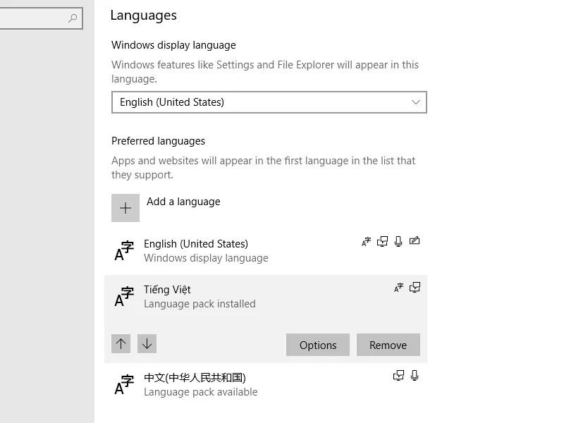 Cài đặt ngôn ngữ hiển thị tiếng Việt trên Windows 10, cách cài tiếng việt cho máy tính asus