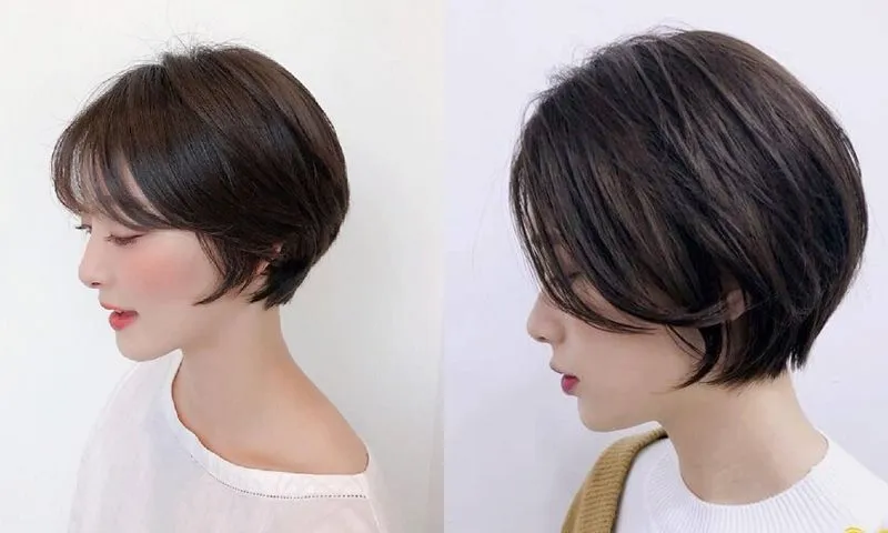 Hình ảnh người mẫu thể hiện sự phù hợp với khuôn mặt gầy, liên quan đến nguyên tắc bố cục trên máy tính cho các dáng áo khác nhau